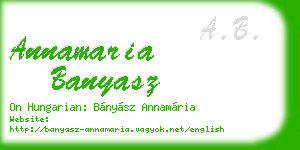 annamaria banyasz business card